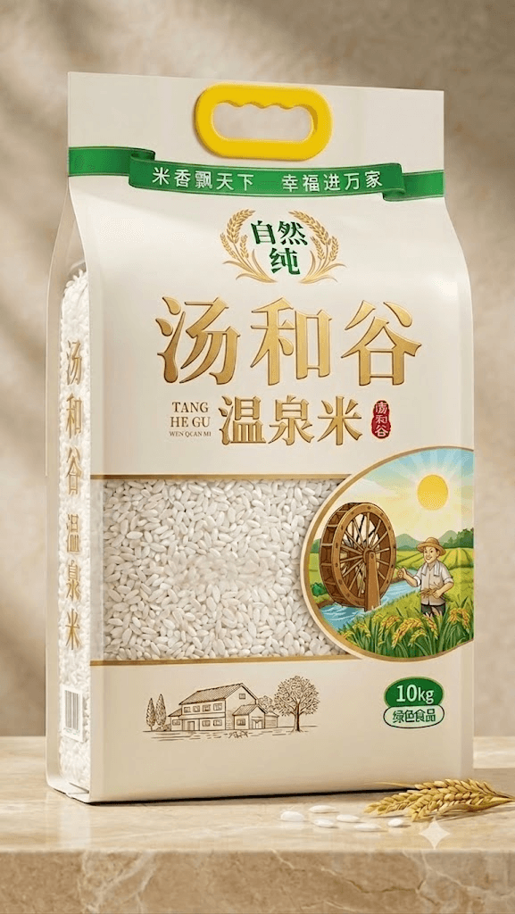 汤和谷温泉米产品渲染图